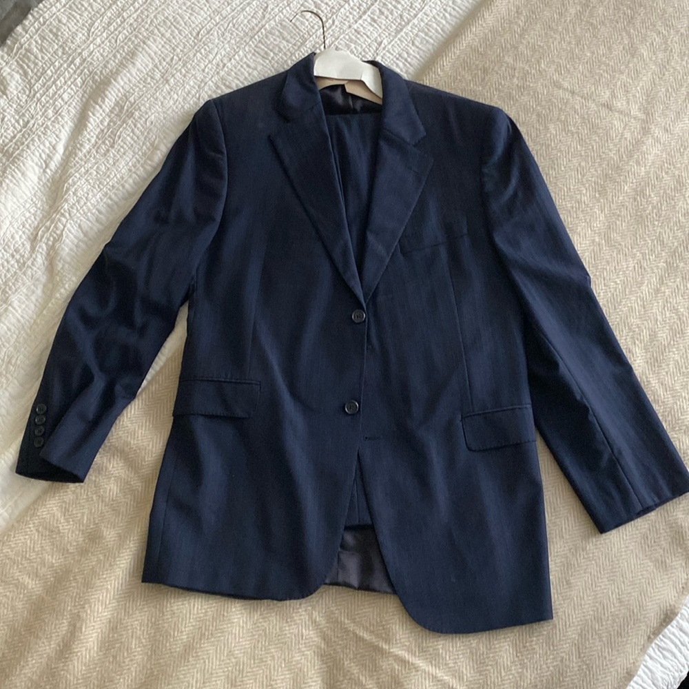 Jack Victor Collection Blue Striped Suit